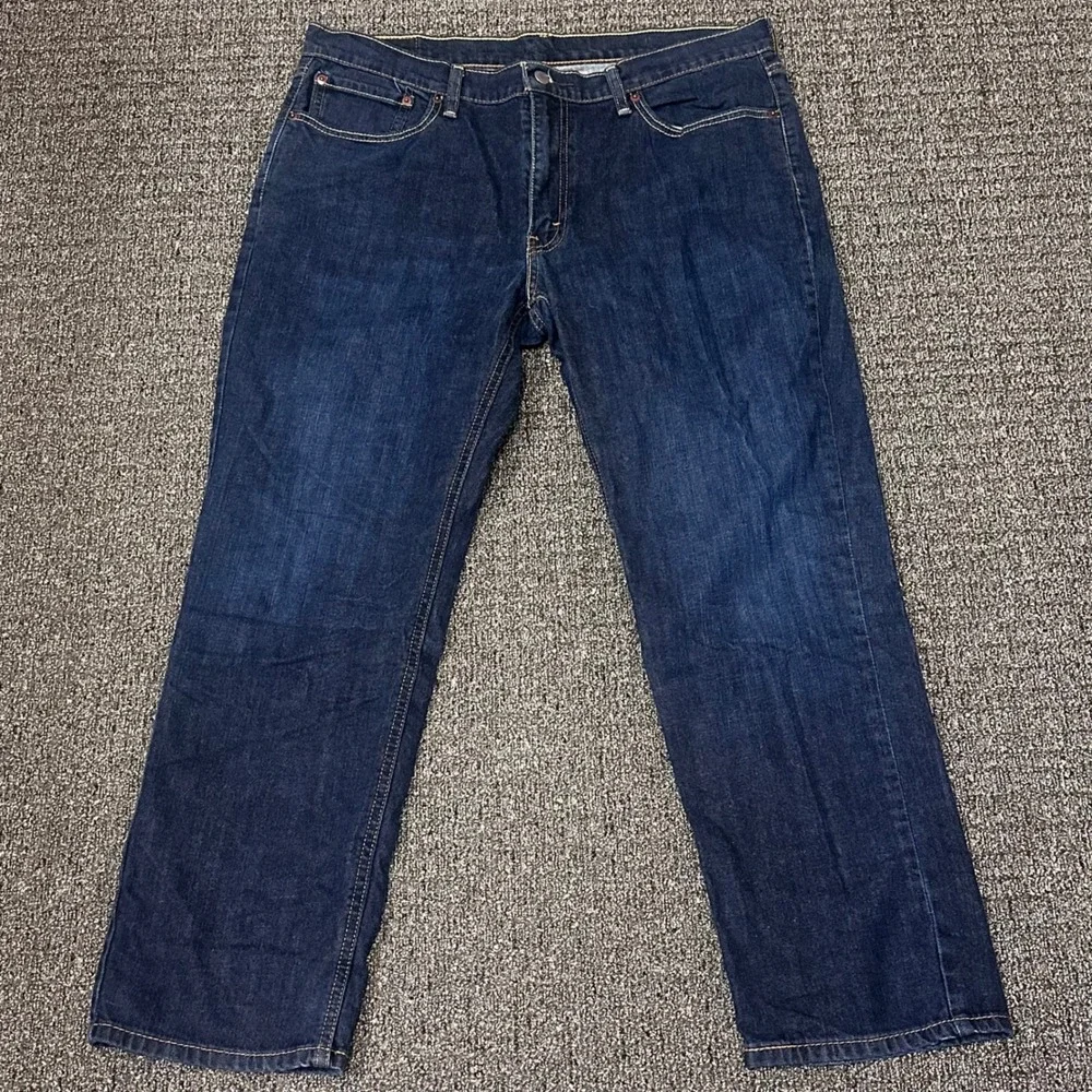 Levis 541 Athletic Taper Jeans Mens 36x30 Dark Wash Indigo Denim Blue Pants - Picture 2 of 7